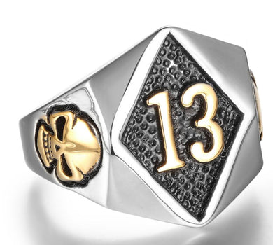 Stainless Steel Ring - Diamond 13 in Silver or Two tone - RAREBoutiques