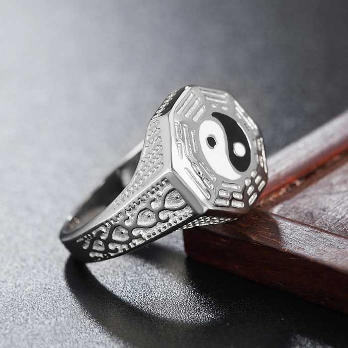 Stainless Steel Yin & Yang Ring
