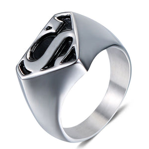Stainless Steel Superman Ring