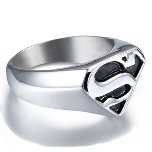 Stainless Steel Superman Ring