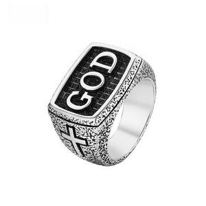 Stainless Steel GOD Ring