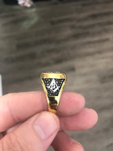 Freemason Stainless Steel 316L & 18kt Gold Ring - RAREBoutiques