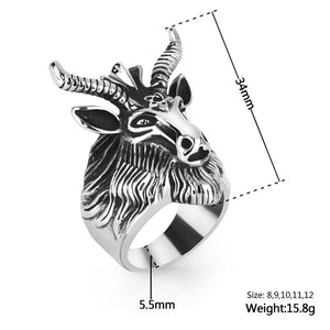 Stainless Steel Goat ring - Size 7 -13 - RAREBoutiques