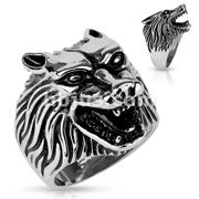 Wolf Head - Stainless Steel Ring 316L - RAREBoutiques