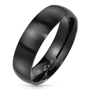 Black Stainless Steel  Brushed Finish Ring