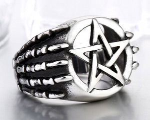 Stainless Steel 316L Pentagram with Dragon Claw - RAREBoutiques