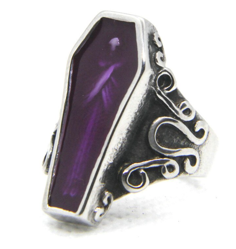 Coffin Ring - Purple Stainless Steel 316L - RAREBoutiques