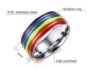 Stainless Steel Bands - Rainbow Design