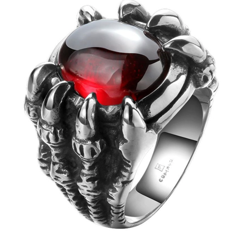 NEW ITEM - Stainless Steel Dragons Claw Stone Ring
