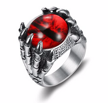 NEW ITEM - Stainless Steel Dragons Eye Ring Red / Purple