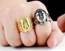 Buddha Stainless Steel Ring - Stainless Finish