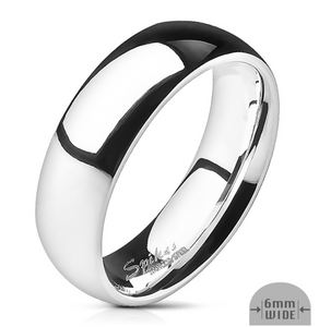 Polished Stainless Steel Band Ring 316 L