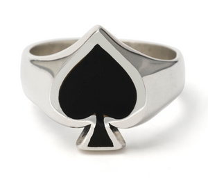 Ace of Spades Stainless Steel Ring 316L