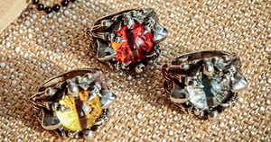 Dragons Eye - Stainless Steel Ring  Red / Yellow or Blue Eye - RAREBoutiques
