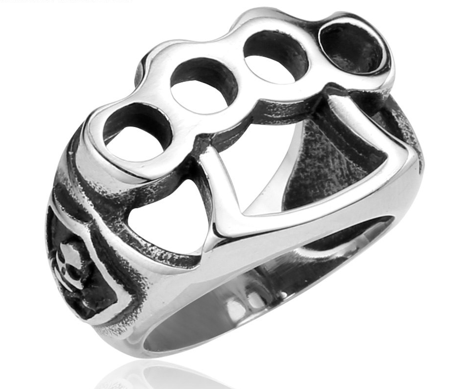 Brass Knuckle design Stainless Steel Ring - RAREBoutiques