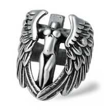 Winged Angel Stainless Steel Ring 316L - RAREBoutiques