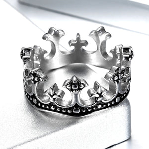 Crown Stainless Steel 316L Ring - Sizes 7 -14 - RAREBoutiques