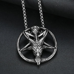 Stainless Steel Pentagram Necklace & Chain